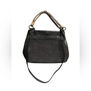 Black Handbag with Rope Handles